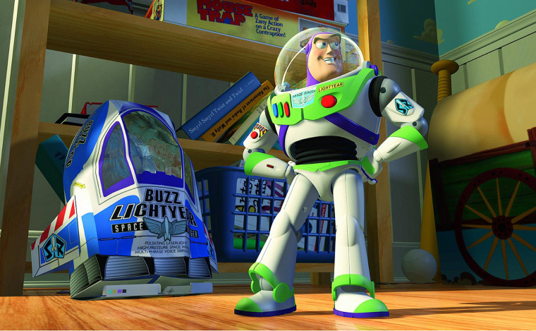 Buzz Lightyear (and his packaging) in 1995's "Toy Story."