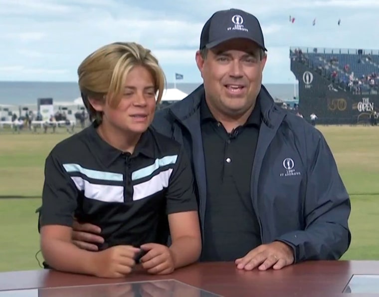 TODAY co-host Carson Daly and son, Jackson, will watch Tiger Woods play this weekend in Scotland.
