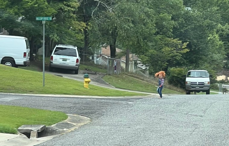 Kendra Walden was leaving a job site when she spotted a "real life Chucky."