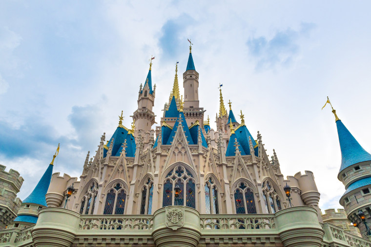 The Cinderella Castle during an overcast day is seen in the
