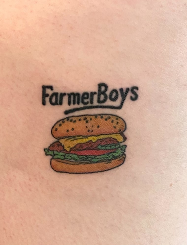 Hillary Fraser Farmer Boys Tattoo.