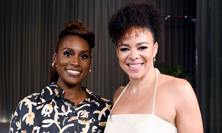 Comedian Issa Rae (left) reveals that she and Sienna Naturals co-owner Hannah Diop are actually related through marriage.