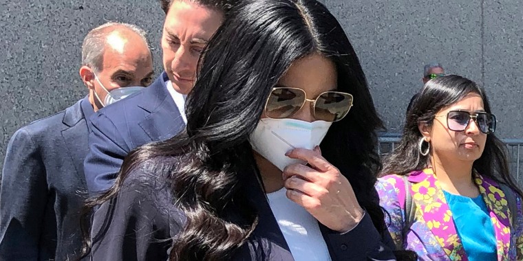 Jennifer Shah leaves Manhattan federal court, after pleading guilty to wire fraud conspiracy, in New York, Monday July 11, 2022.