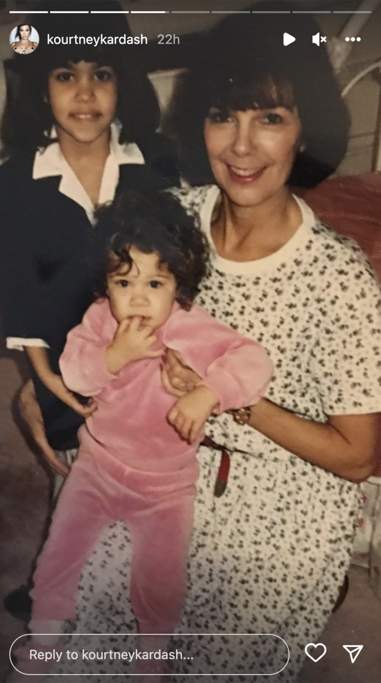 Kardashian also shared this throwback photo with her grandmother to honor her on her birthday.