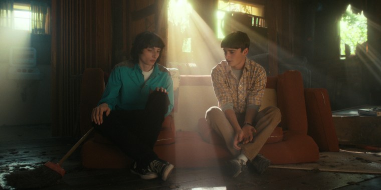Finn Wolfhard as Mike Wheeler and Noah Schnapp as Will Byers in "Stranger Things."