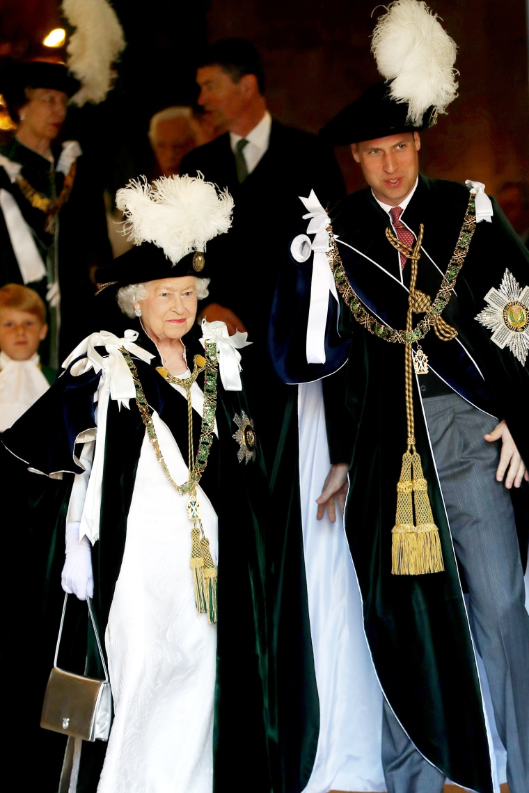 The Queen And Duke Of Cambridge Attend The Thistle Service In Edinburgh