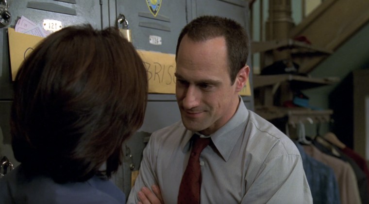 Chris Meloni as Elliot Stabler and Mariska Hargitay as Olivia Benson