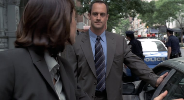 Chris Meloni and Elliot Stabler and Mariska Hargitay as Olivia Benson