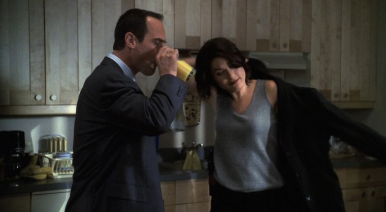 Chris Meloni as Elliot Stabler and Mariska Hargitay as Olivia Benson