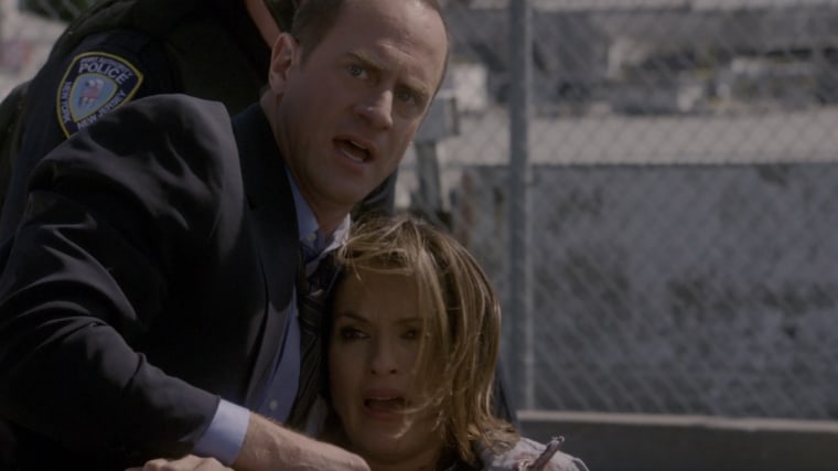 Chris Meloni as Elliot Stabler and Mariska Hargitay as Olivia Benson