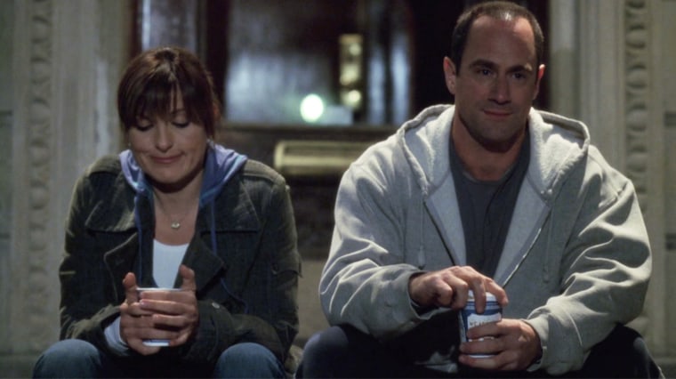 Chris Meloni as Elliot Stabler and Mariska Hargitay as Olivia Benson