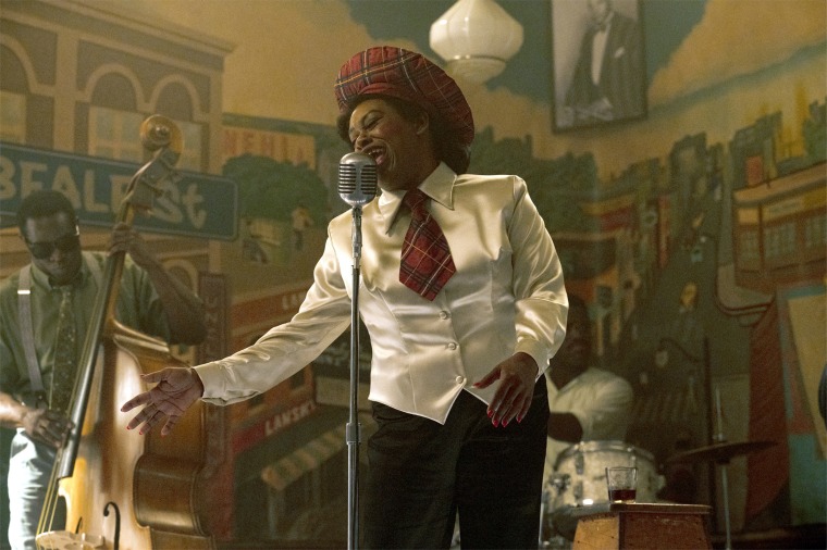 Shonka Dukureh put on a powerful performance as rhythm and blues icon Big Mama Thornton in "Elvis." 