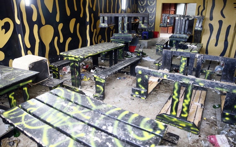 A view of the inside of the Enyobeni Tavern where 21 teenagers lost their lives in the early hours of Sunday, June 26, in Scenery Park, East London South Africa.