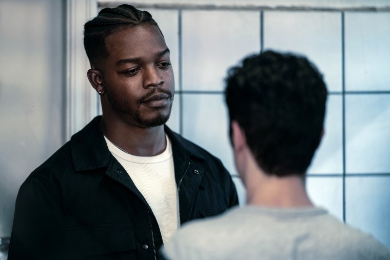 Stephan James in a scene on the set of "Surface" on Apple TV.