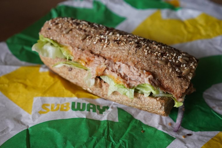 A tuna sandwich from Subway.