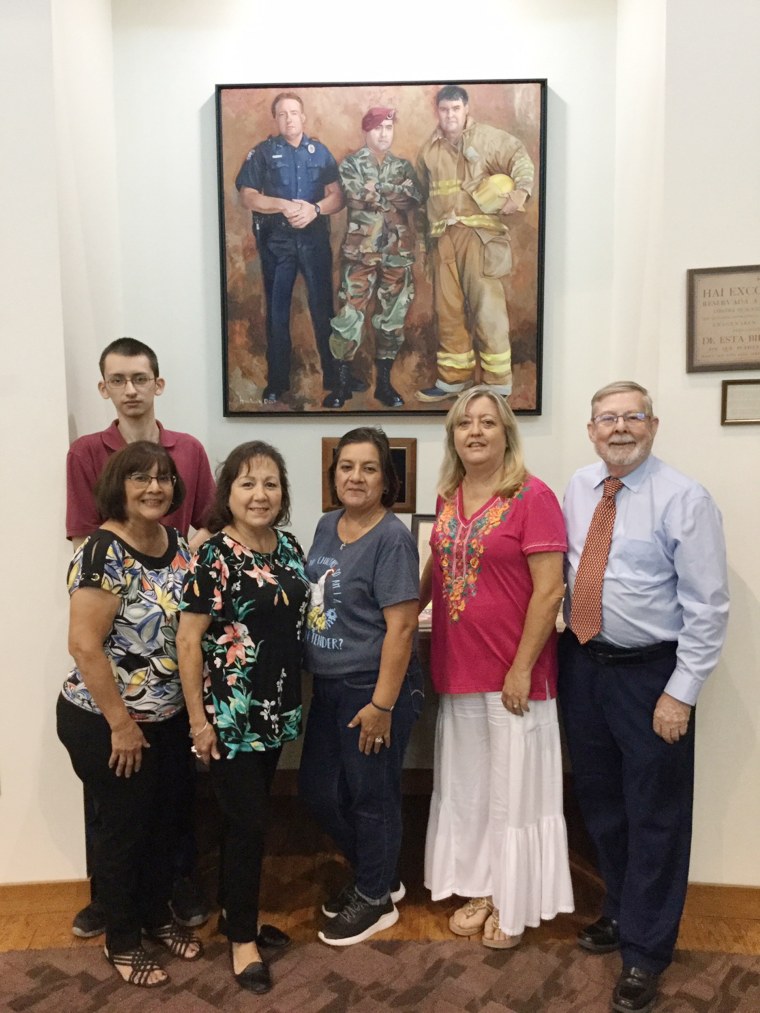 Some of the staff at El Progreso Memorial Library in Uvalde, Texas.