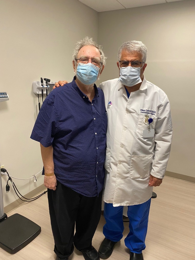 Mervyn Rothstein felt grateful for Dr. Omar Lattouf's skill at removing the pulmonary embolism impacting his health.
