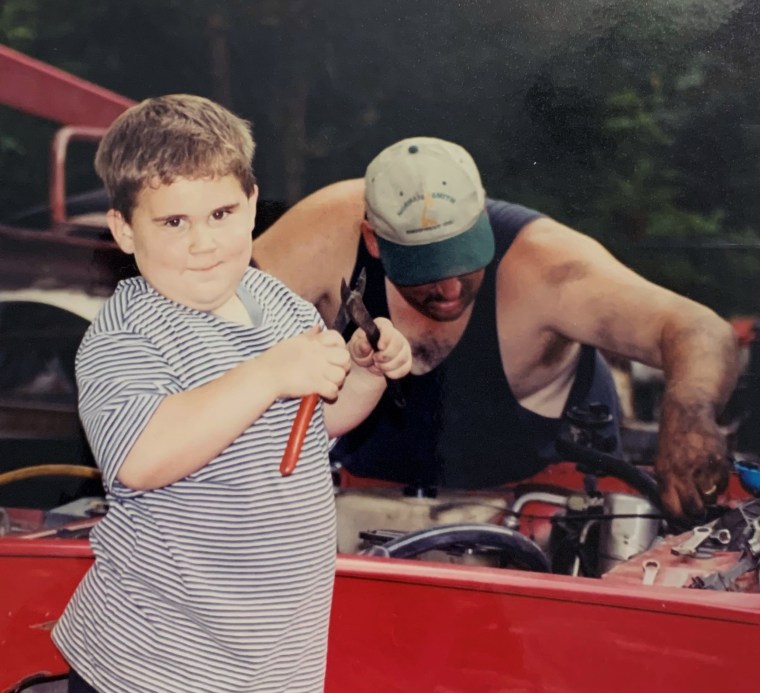 "I've been categorized as overweight as long as I can remember," Lowe, seen here in a childhood photo, said. 