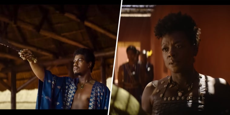 Image: John Boyega and Viola Davis in 'The Woman King'.