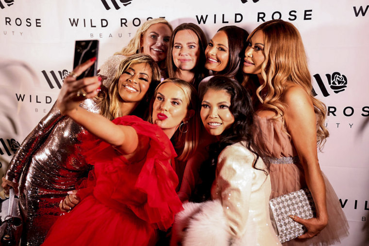 Image: From left, Mary Cosby, Heather Gay, Whitney Rose, Meredith Marks, Jennie Nguyen, Lisa Barlow and Jen Shah  on Season 2 of 'The Real Housewives of Salt Lake City'.