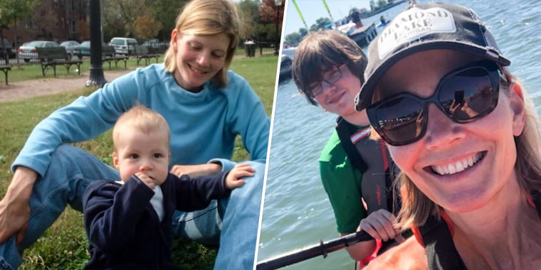 Image: Kate Snow and her son, Zack who started college at Clark University this fall.