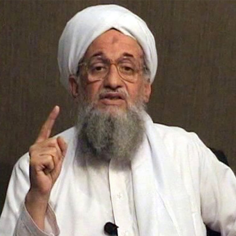 Ayman al-Zawahiri delivers a eulogy for slain al-Qaeda leader Osama bin Laden in this picture taken on June 8, 2011.