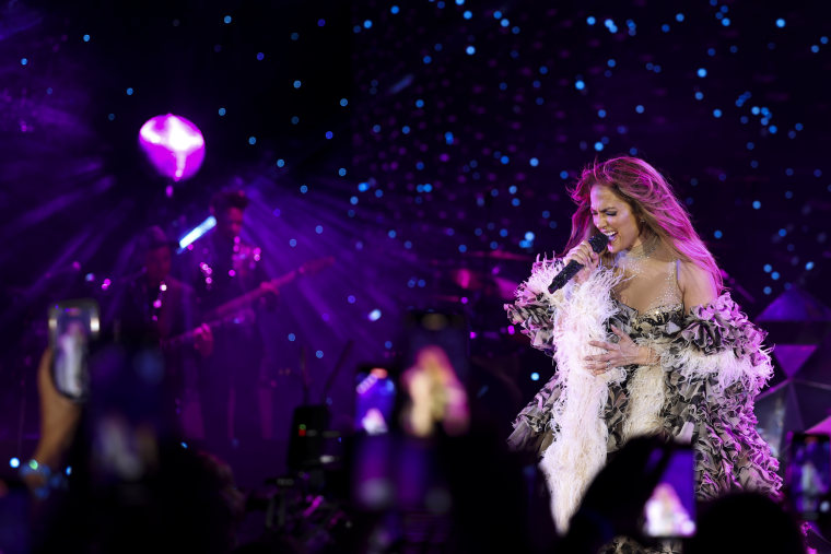 Image: Jennifer Lopez performs during the LuisaViaRoma for Unicef event on July 30, 2022 in Capri, Italy.