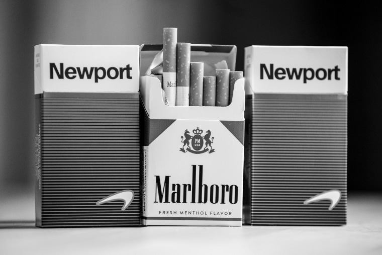 Image: In this photo illustration, packs of menthol cigarettes sit on a table, November 15, 2018 in New York City.