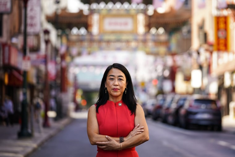 Image: Philadelphia Councilmember Helen Gym poses for a photograph in the Chinatown neighborhood of Philadelphia on  July 22, 2022.
