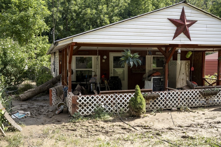 Image: The home of Mary and Arlin Gibson in Pine Top, Ky., on Aug. 2, 2022.