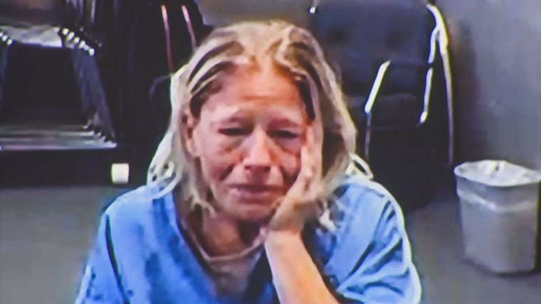 Mandy Benn appears via video before a judge in Michigan.