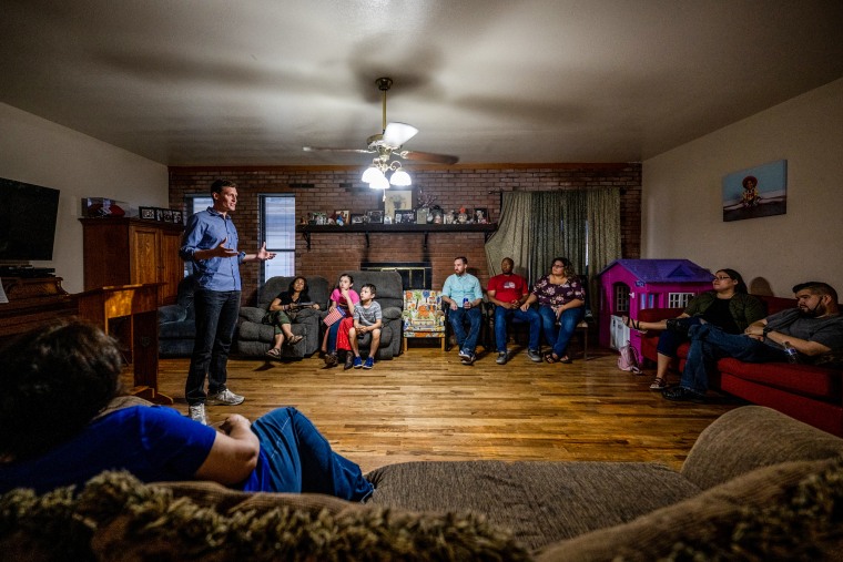 Republican Senate candidate Blake Masters speaks at a campaign event on July 30, 2022, in Phoenix, Ariz.