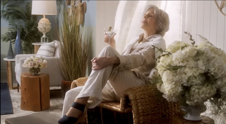 Image: Jane Fonda on "The Tonight Show," in a music video dedicated to the coastal grandma aesthetic.