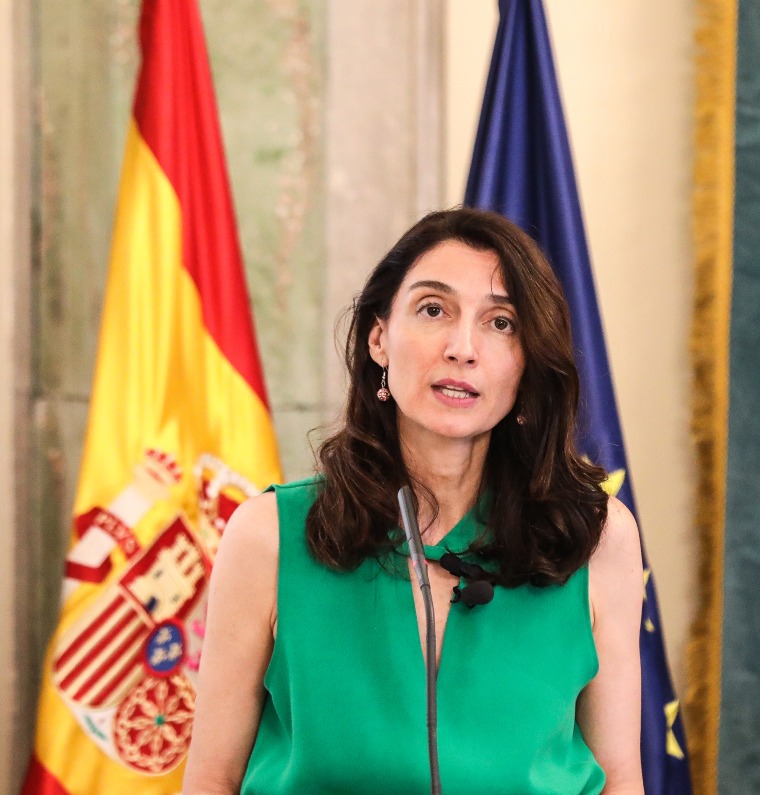 The Minister of Justice, Pilar Llop, gives a press conference on July 20, 2022 in Madrid.