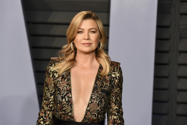 Image: Ellen Pompeo attends the 2018 Vanity Fair Oscar Party on March 4, 2018 in Beverly Hills, Calif.