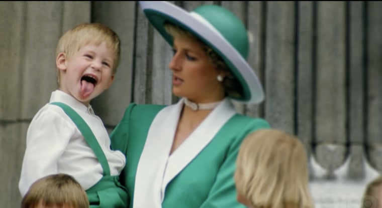 Image: Princess Diana holding Prince Harry in 'Diana, Our Mother: Her Life and Legacy'.
