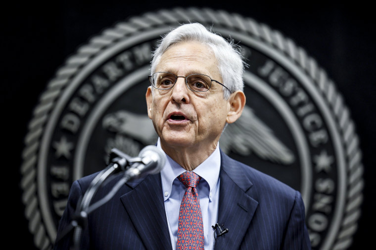 Attorney General Merrick Garland speaks in Washington on Aug. 2, 2022.