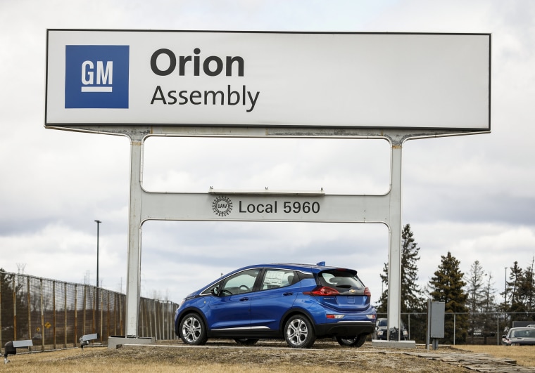 Image: The General Motors Orion Assembly Plant on March 22, 2019 in Lake Orion, Mich.