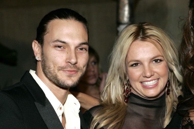 Kevin Federline, left, and Britney Spears