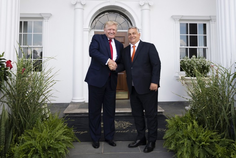 Image: Former US President Donald J. Trump meeting with Hungarian Prime Minister Viktor Orban