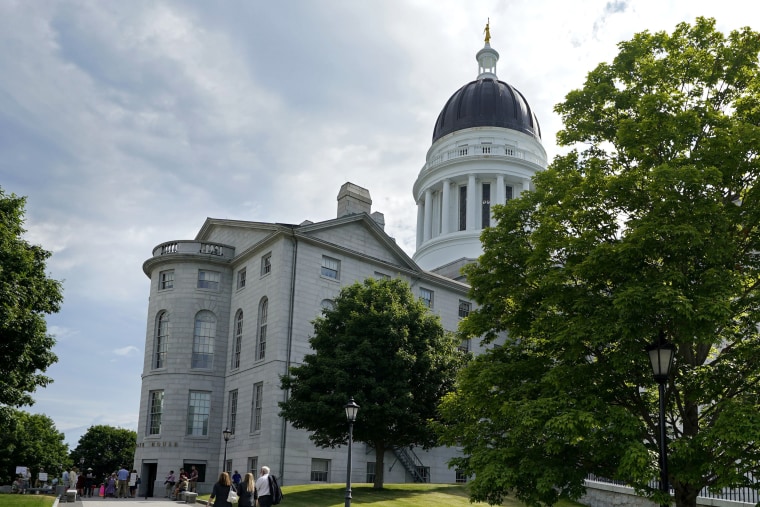 The State House in Augusta, Maine on June 30, 2021.