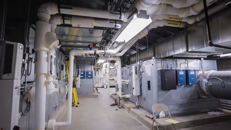 The sensor room for the HVAC system at Gallia Academy High School in Gallipolis, Ohio.