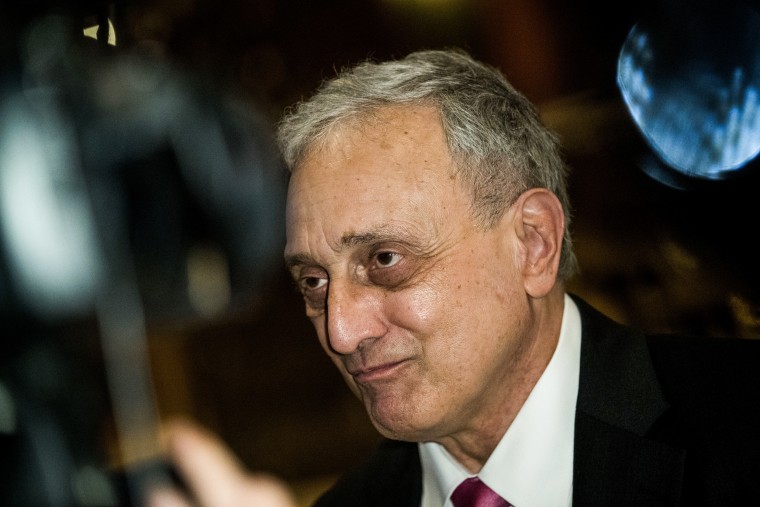 Carl Paladino speaks to reporters in the lobby at Trump Tower on Dec. 5, 2016, in New York.