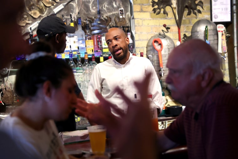 Image: Democratic Senate Candidate Mandela Barnes Campaigns In Milwaukee