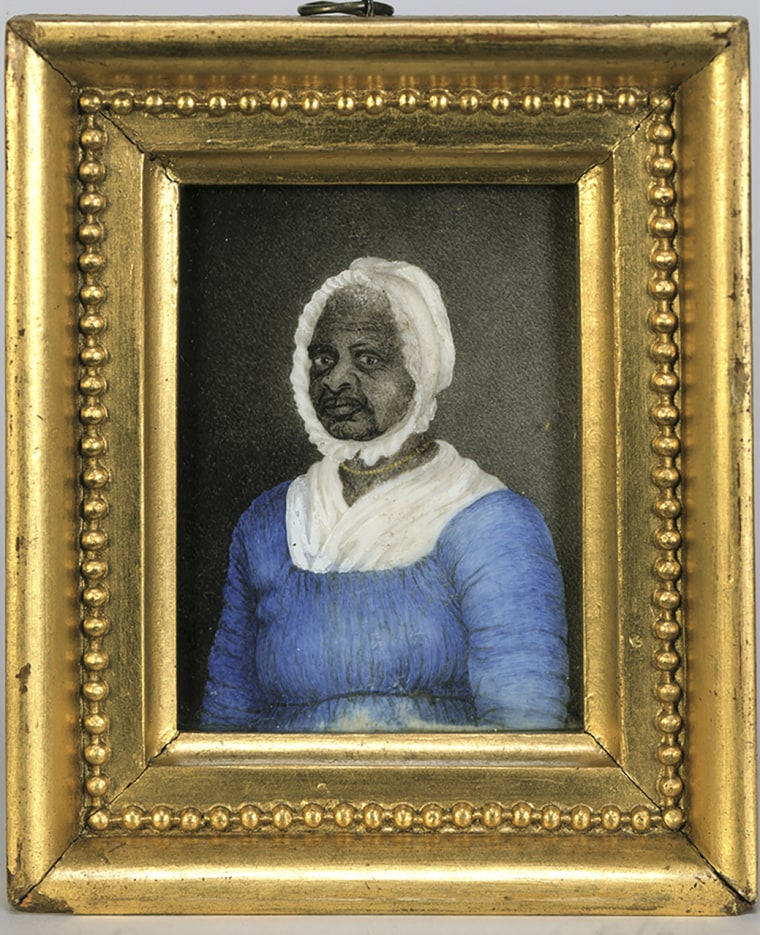 Elizabeth Freeman shown in a painting owned by the Massachusetts Historical Society.