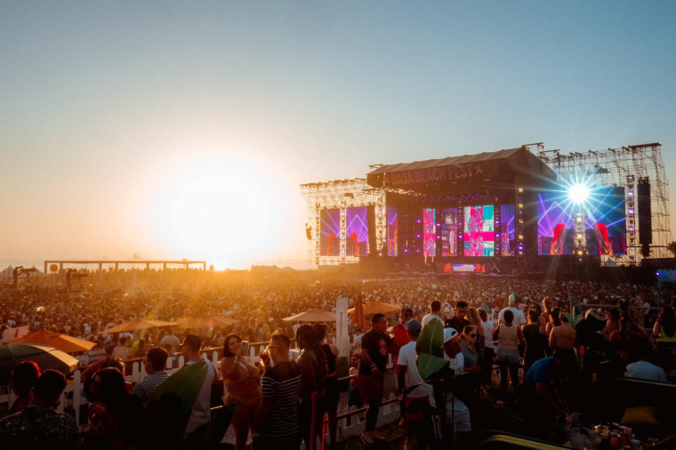 The stage at the Baja Beach Fest. 