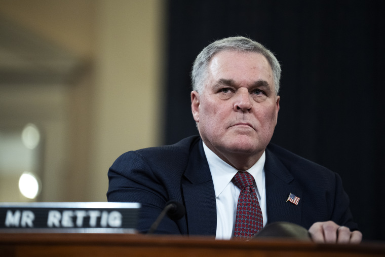 IRS Commissioner Charles Rettig testifies at a House Ways and Means subcommittee hearing in Washington on March 17.