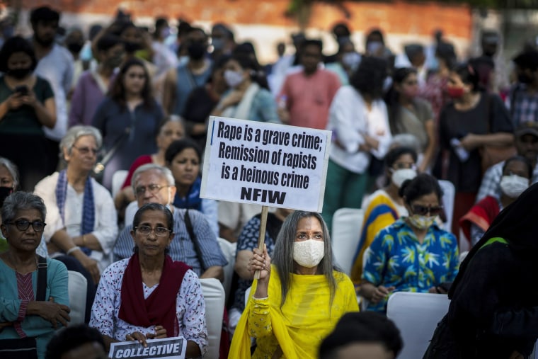 People participate in a demonstration in New Delhi