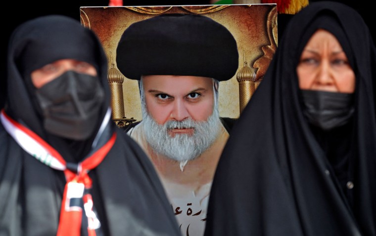 Image: Muqtada al-Sadr supporters Green Zone