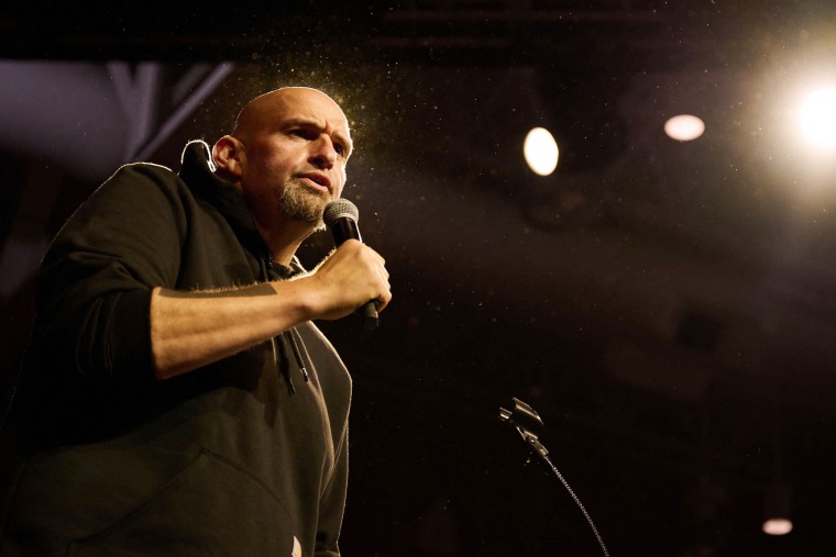 Image: Lt. Gov. John Fetterman during a rally on Aug. 12, 2022 in Erie, Pa.
